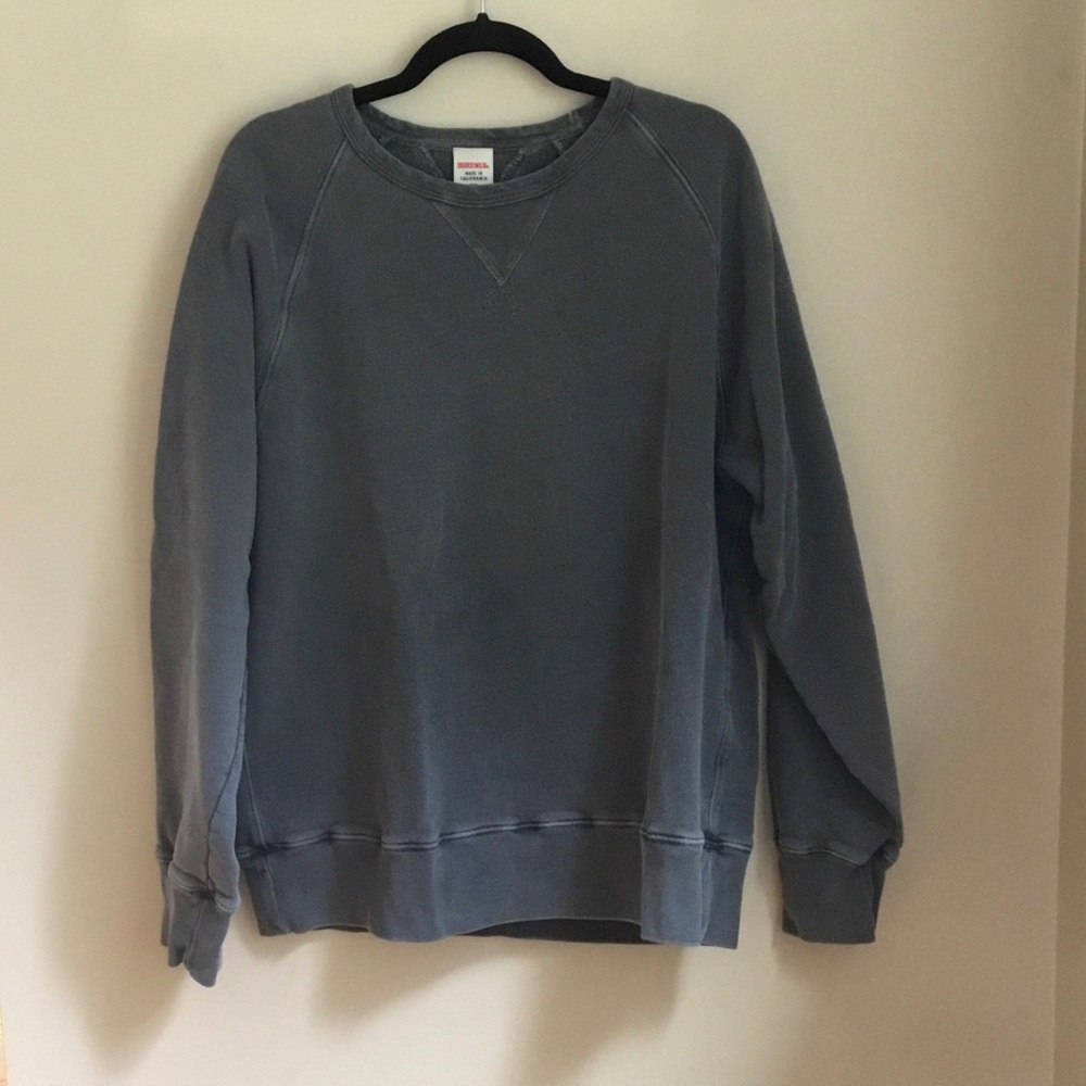 Birdwell Beach Britches Gray Washed Pullover Crewneck Sweatshirt